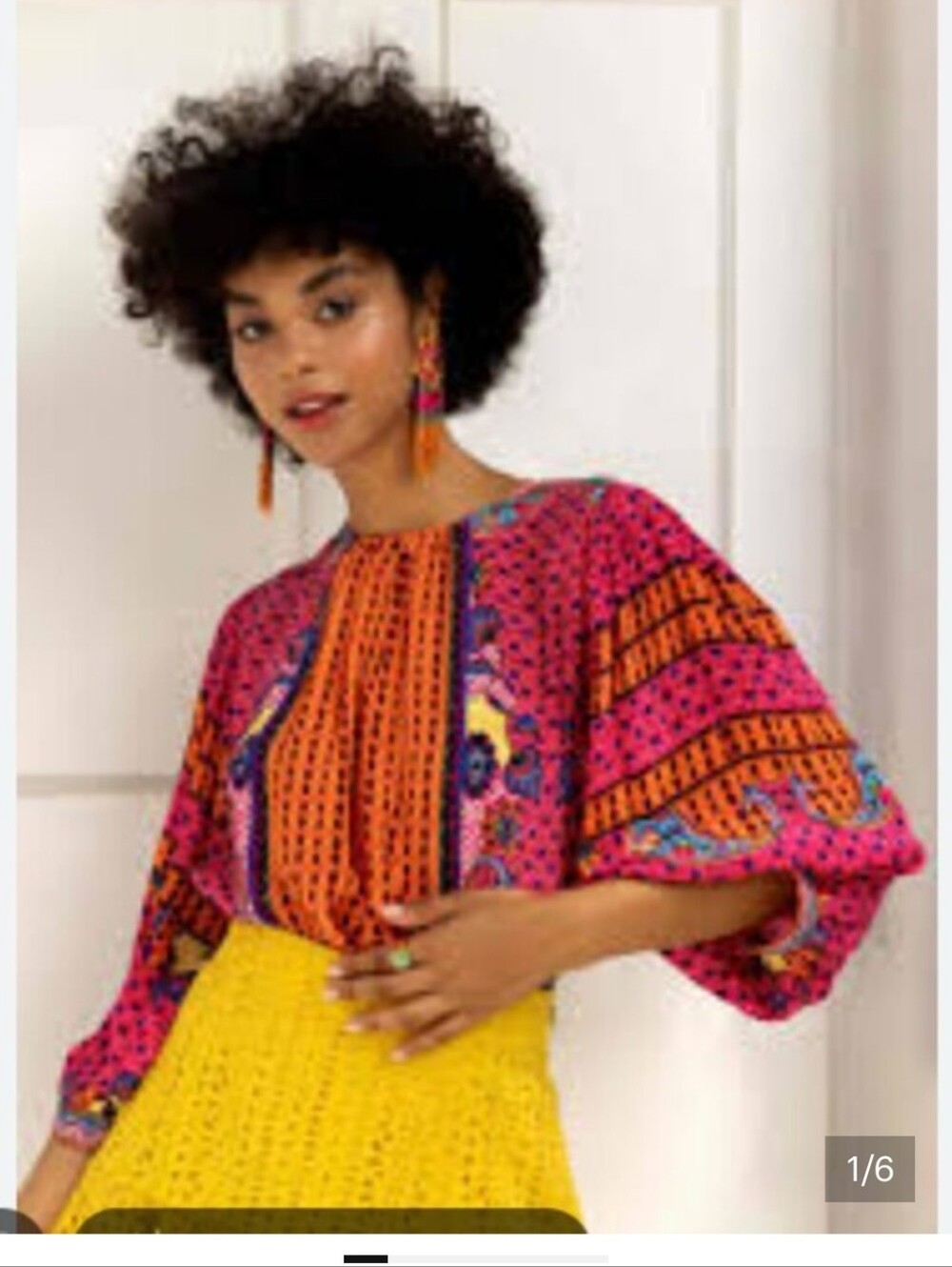 Anthropologie BHANUNI BY JYOTI Emilia Beaded Peasant Blouse
